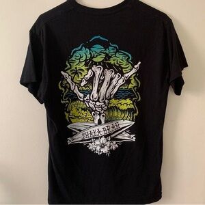 Beach Graphic Design Short Sleeve Top